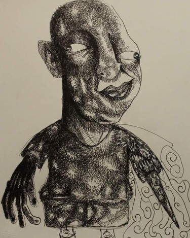 Рисунок под названием "img-20190412-120709…" - Ilhami Tunc Gencer, Подлинное произведение искусства, Чернила