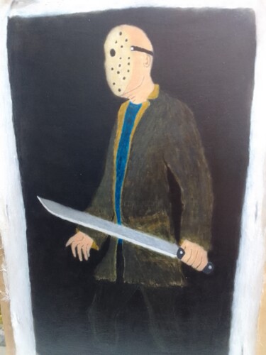 Pintura titulada "Jason sexta-feira 13" por Kenidy Oliveira, Obra de arte original, Acrílico