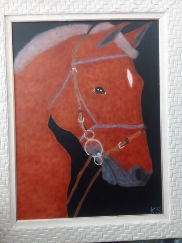 Pittura intitolato "Cavalo terra" da Kenidy Oliveira, Opera d'arte originale, Aerografo