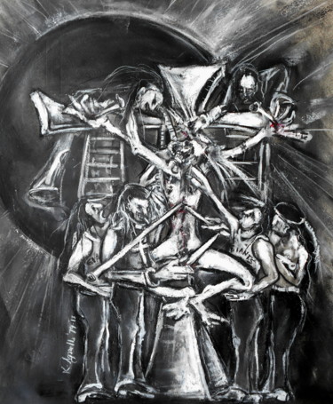 Drawing titled "A Modern Crucifixio…" by Kenneth Agnello, Original Artwork, Other