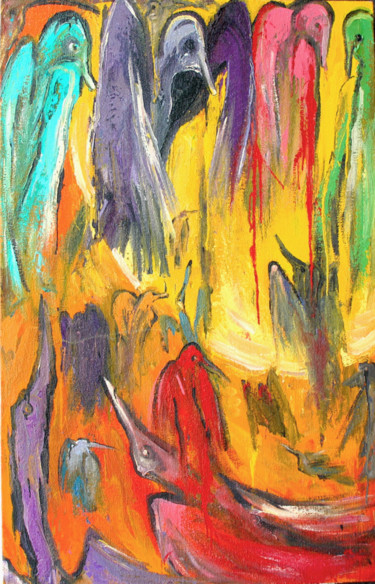 Painting titled "2002-birds-of-the-s…" by Kenneth Agnello, Original Artwork