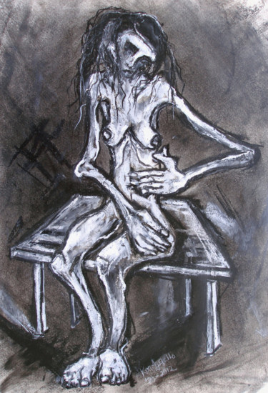 Drawing titled "ANOTHER SEATED FEMA…" by Kenneth Agnello, Original Artwork, Other