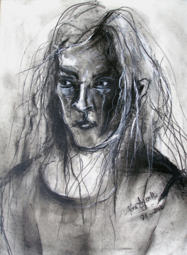 Drawing titled "portrait-of-a-young…" by Kenneth Agnello, Original Artwork