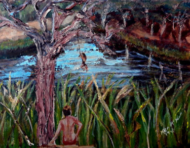 Peinture intitulée "Kororoit-creek-fun.…" par Kenneth Mckean, Œuvre d'art originale