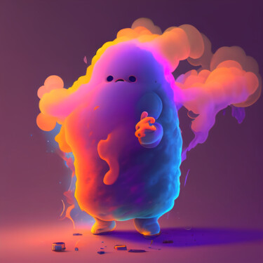 Digital Arts titled "Blobpinky from the…" by Kenny Landis, Original Artwork, AI generated image