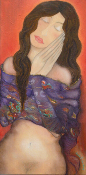 「Femme dans la tendr…」というタイトルの絵画 Kenraによって, オリジナルのアートワーク, オイル