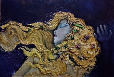 Peinture intitulée "Ondine" par Kenra, Œuvre d'art originale, Huile