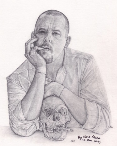Drawing titled "Alexander McQueen S…" by Kent Chua, Original Artwork, Pencil