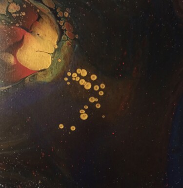 Pintura intitulada "Dans l'espace" por Kenz, Obras de arte originais, Acrílico
