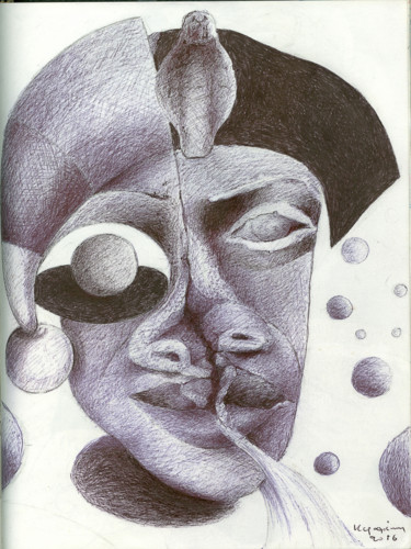 Tekening getiteld "La gloire du Pharaoh" door Keramekis, Origineel Kunstwerk, Inkt