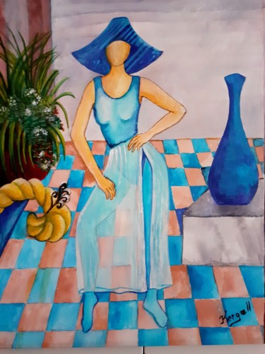 Peinture intitulée "La danseuse" par Carolina Kergall, Œuvre d'art originale, Aquarelle