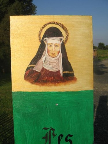 Peinture intitulée "Hildegarde von Bing…" par Carolina Kergall, Œuvre d'art originale