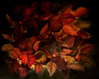 Peinture intitulée "Autum leaves" par Carolina Kergall, Œuvre d'art originale, Autre