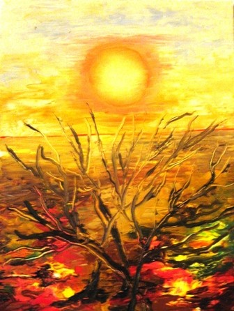 Peinture intitulée "Soleil" par Carolina Kergall, Œuvre d'art originale