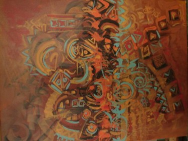 Peinture intitulée "son titre" par Abdelkrim Kermiche, Œuvre d'art originale, Huile