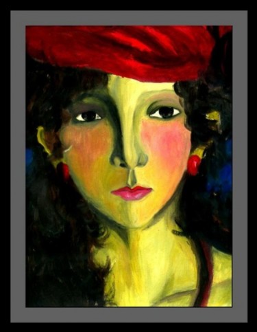 Painting titled "Mary))" by Thuy Thanh Nguyen, Original Artwork