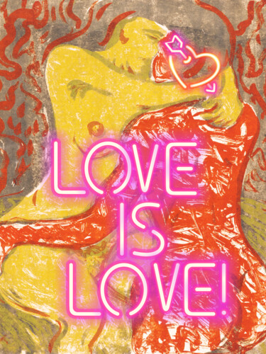 Arts numériques intitulée "Love is Love" par Kerry Pritchard, Œuvre d'art originale, Peinture numérique