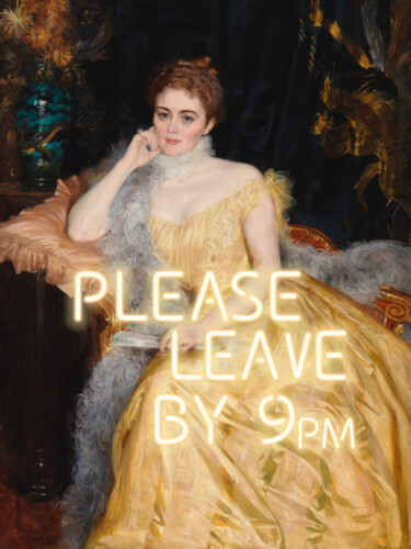 Digital Arts titled "Please leave by nine" by Kerry Pritchard, Original Artwork, Digital Painting