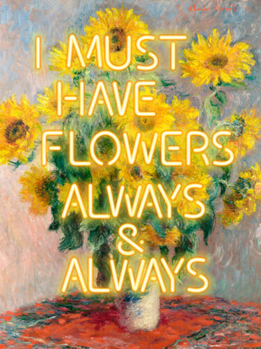 Digital Arts με τίτλο "I must have flowers…" από Kerry Pritchard, Αυθεντικά έργα τέχνης, Ψηφιακή ζωγραφική