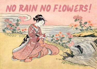 Digitale Kunst mit dem Titel "No rain No flowers…" von Kerry Pritchard, Original-Kunstwerk, Digitale Malerei