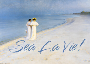 Arte digitale intitolato "Sea La Vie - Summer…" da Kerry Pritchard, Opera d'arte originale, Pittura digitale