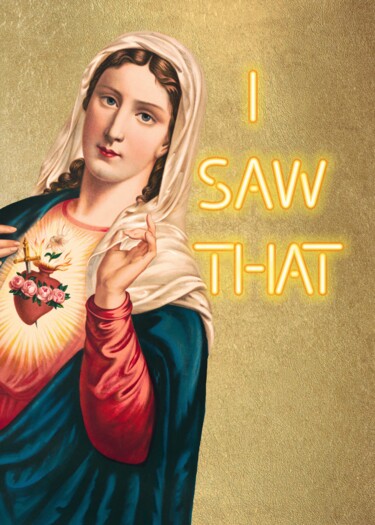 Artes digitais intitulada "I Saw That - Mary M…" por Kerry Pritchard, Obras de arte originais, Pintura digital