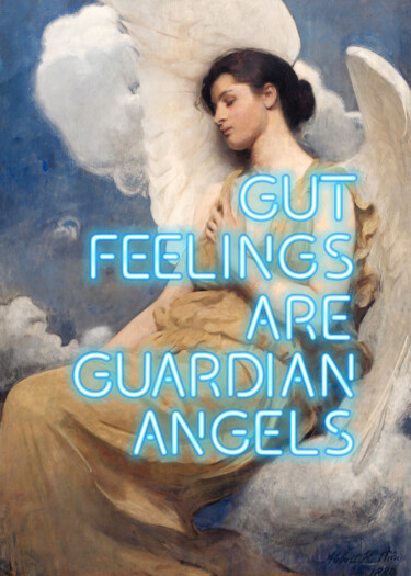 Digitale Kunst mit dem Titel "Gut feelings are gu…" von Kerry Pritchard, Original-Kunstwerk, Digitale Malerei
