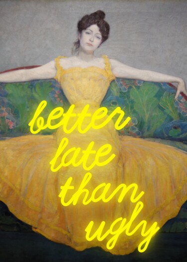 Artes digitais intitulada "Better late than ug…" por Kerry Pritchard, Obras de arte originais, Pintura digital