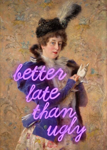Artes digitais intitulada "Better late than ug…" por Kerry Pritchard, Obras de arte originais, Pintura digital