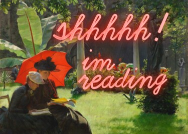 数字艺术 标题为“Shhhhhh I’m reading…” 由Kerry Pritchard, 原创艺术品, 数字油画