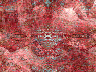 Digitale Kunst getiteld "Hellgeästrot" door Kerstin Berthold, Origineel Kunstwerk, Digitale collage