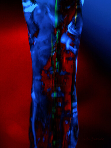 Photographie intitulée "Wasserblau" par Kerstin Berthold, Œuvre d'art originale, Photographie manipulée