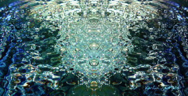 Digitale Kunst mit dem Titel "Bläschenwasser" von Kerstin Berthold, Original-Kunstwerk, Manipulierte Fotografie