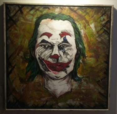 Картина под названием "Jocker" - Kerstin Lansche, Подлинное произведение искусства, Акрил Установлен на Деревянная рама для…