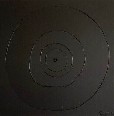 Картина под названием "Black I" - Kerstin Sagebiel, Подлинное произведение искусства, Акрил Установлен на Деревянная рама дл…