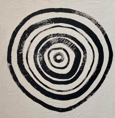Картина под названием "Spin Around I" - Kerstin Sagebiel, Подлинное произведение искусства, Гипс Установлен на Деревянная ра…
