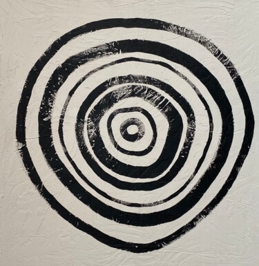 Spin Around I Schilderij getiteld "Spin Around I" door Kerstin Sagebiel, Origineel Kunstwerk, Gips Gemonteerd op Frame voor houten brancard