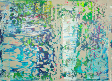 Pittura intitolato "Water Lilies" da Kerstin Sokoll, Opera d'arte originale, Acrilico