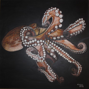 Peinture intitulée "Oktopus.jpeg" par Elfriede K. Zangl, Œuvre d'art originale