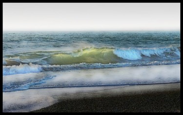 Arts numériques intitulée "Mer et brouillard" par L Kerval, Œuvre d'art originale