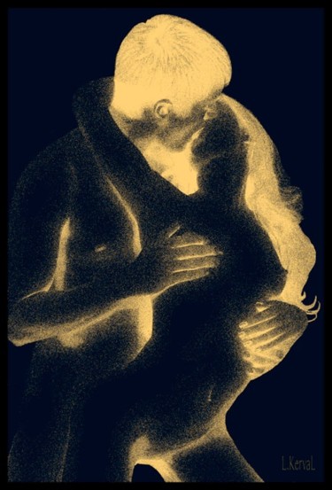 Arts numériques intitulée "Couple 33" par L Kerval, Œuvre d'art originale, Peinture numérique