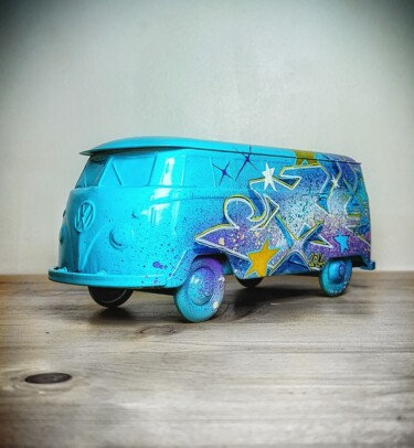 Malerei mit dem Titel "VW" von Kesa Graffiti, Original-Kunstwerk, Sprühfarbe
