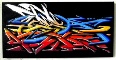 Painting titled "TOILE KESA GRAFFITI…" by Kesa Graffiti, Original Artwork, Acrylic