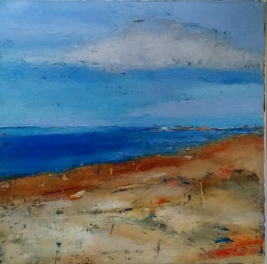 Painting titled "Seaside Landscape" by Kestutis Jauniskis, Original Artwork, Oil