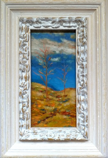 Painting titled "Romantic Landscape" by Kestutis Jauniskis, Original Artwork, Oil