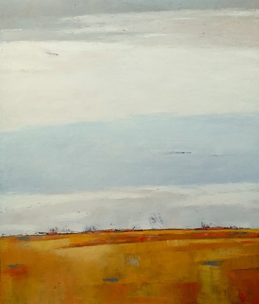 Painting titled "Landscape 32" by Kestutis Jauniskis, Original Artwork, Oil