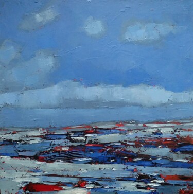 Malerei mit dem Titel "Winter Etude 1" von Kestutis Jauniskis, Original-Kunstwerk, Öl