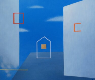 Картина под названием "Architectural forms" - Kestutis Jauniskis, Подлинное произведение искусства, Масло