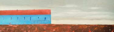 Peinture intitulée "House In The Fields" par Kestutis Jauniskis, Œuvre d'art originale, Huile