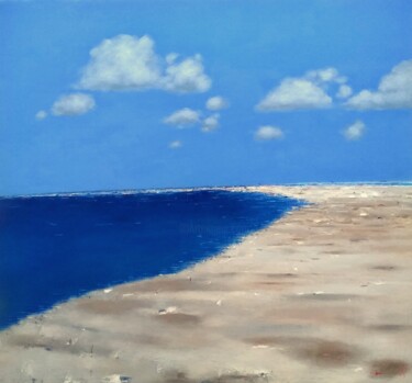 Painting titled "The Bay" by Kestutis Jauniskis, Original Artwork, Oil